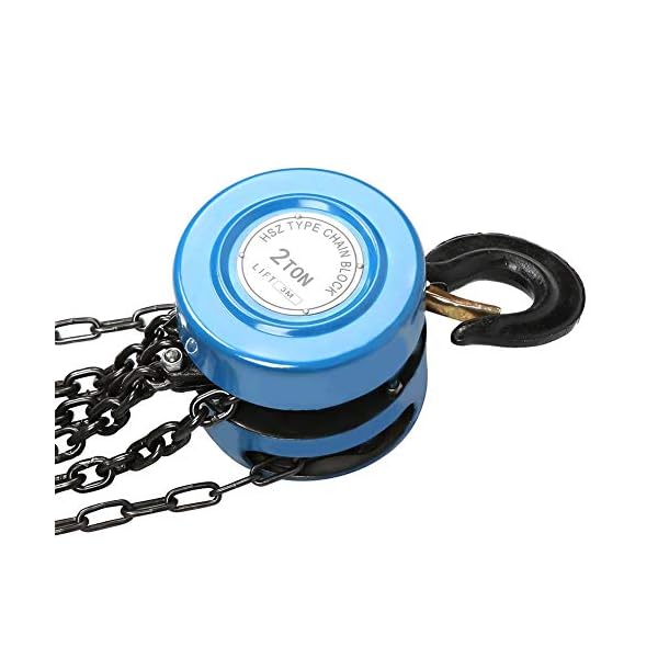 2 Tonnen Kettenabzieher Block Fall Kettenzug Handwerkzeuge Hebekette Haken + 3 m Hubhöhe – Bild 6