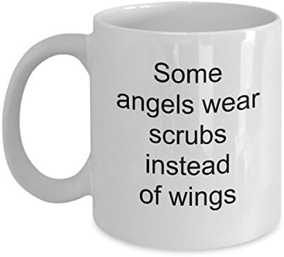 Nurse Gift Mug | Doctor Gift Mug | Surgeon Gift Mug | Some Angels Wear Scrubs Instead of Wings