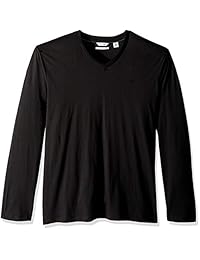 Calvin Klein - Camiseta de manga larga con cuello en V para hombre