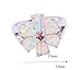 CiNily Flower Opal Ring White Gold Plated Pink Tourmaline Women Jewelry Gemstone Ring Size 6-12 (white, 8)