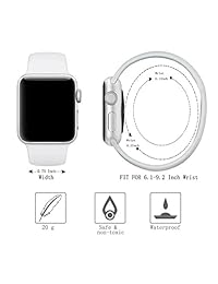 Apple   correa para reloj para Apple Watch de 38 mm. correa de reloj Apple de silicona Langte para Apple Watch Serie 3, Serie 2, Serie 1, edición deportiva, color rojo, 38mm, Azul