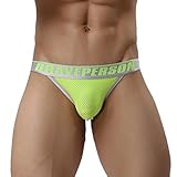 Sikye Male Underwear Men's ComfortSoft Briefs Sexy Low-waist Underpants (XL, Yellow)