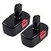 2Packs 19.2 Volt 3.0Ah Replacement Battery Compatible with Craftsman C3 DieHard 130279005 130279003 130279017 315.113753 315.115410 315.11485 1323903 1323517 11375 11376 Cordless Drill Tool