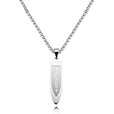 Sudaporn Jesus Pendant Cross Necklace for Christian Religious Faith Baptism Gifts for Men Churcher First Communion Confirmation Gift Stainless Steel Shield Faith Cross Pendant Hip Hop Necklace