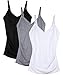 DAISITY Womens Maternity Nursing Tank Cami for Breastfeeding with Adjustable Straps Pack of 3 Color Black Grey White Size XL