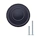 Amazon Basics Traditional Top Ring Cabinet Knob, 1.25-inch Diameter, Flat Black, 10-Pack