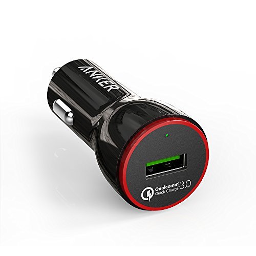 Anker Quick Charge 3.0 24W USB Car Charger, PowerDrive+ 1 for Galaxy S9/S8/Edge/Plus, Note 8/7 and PowerIQ for iPhone Xs/XS Max/XR/X/8/7/6/Plus, iPad Pro/Air 2/Mini, LG, Nexus, HTC and More