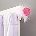 Kenney Phoebe Standard Decorative Window Curtain Rod, 48 to 86-Inch, Pink