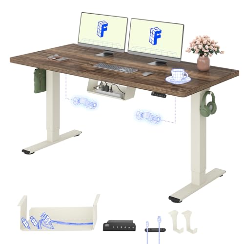 FLEXISPOT Höhenverstellbarer Schreibtisch elektrisch, Doppelmotor 160x80 cm