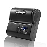 Wireless Mobile Thermal Receipt Printer Bluetooth Micro-USB MUNBYN 80MM Printer Compatible with Android iPhone iPad with 2000 mAh Rechargeable Battery POS Software Supported ESC/POS Command