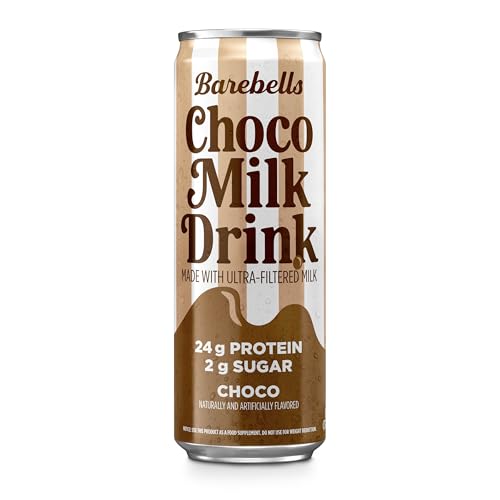 Barebells Protein Milk Drink Chocolate, 24g Protein, No Added Sugar, Smooth Ultra-Filtered Milk, 11.2 fl oz (330ml), 12 Pack