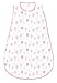 SwaddleDesigns Cotton Muslin zzZipMe Sleeping Sack, Wearable Blanket with 2-Way Zipper, Pink Thicket, Small, 0-6 Months