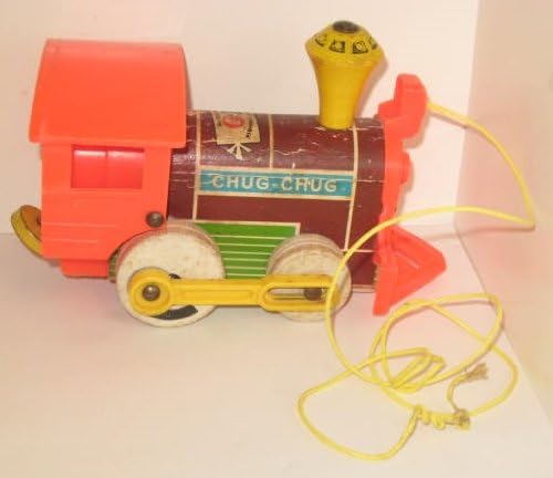 vintage fisher price wooden train