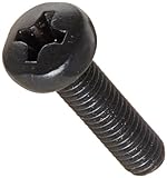 Steel Pan Head Machine Screw, Black Oxide Finish, Meets DIN 7985, #3 Phillips Drive, M6-1 Thread Size, 10 mm Length, Fully Threaded, Import (Pack of 50)
