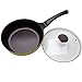Cook N Home Nonstick Ceramic Coating Die Cast Deep Saute Stir Fry Pan Wok Pan with Lid, 3 quart/9.5