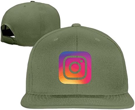 Unisex New Instagram logo snap back hat Green One Size