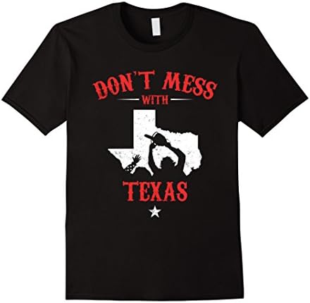 Men's Dont Mess with Texas Chainsaw Shirt Large Black