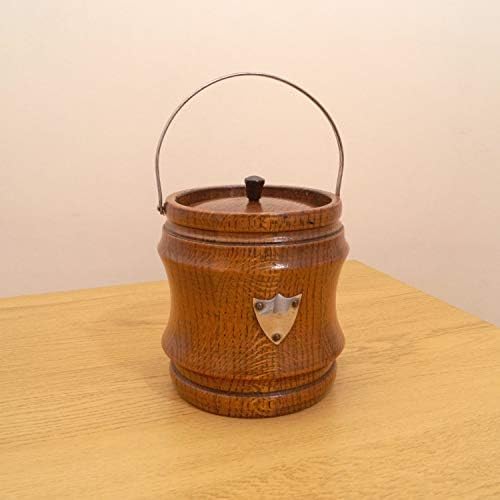 Restored by UKARETRO Wooden Ice Bucket or Vintage Biscuit Barrel/Cookie Jar/Quality Product