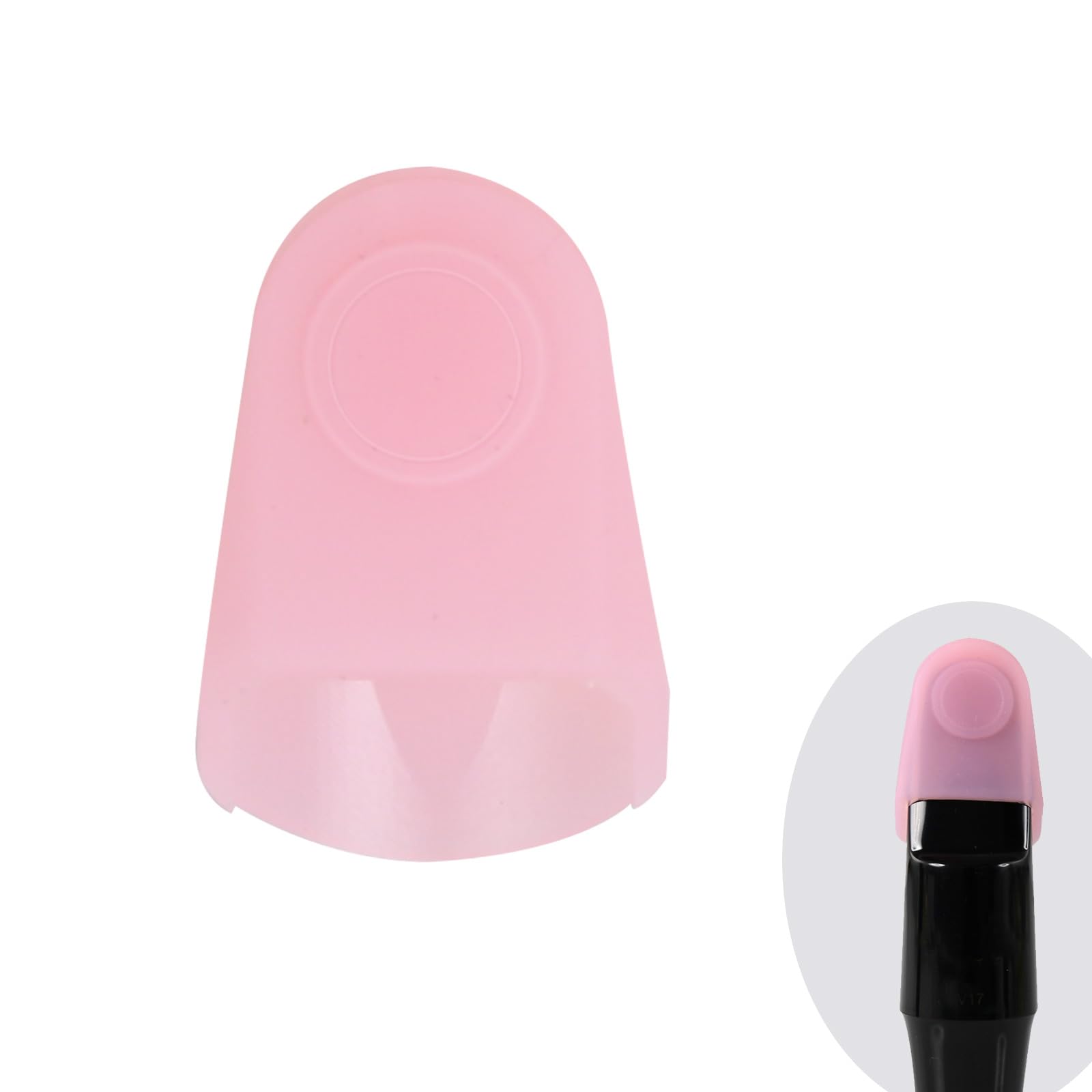 Silica Gel Mouthpiece Cap Durable Mouthpiece Protector for Clarinet/Alto Saxophone Sax Mouthpiece Protective Cap Middle Size(Pink)
