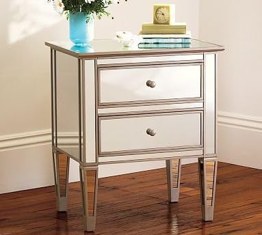 Amazon Com Pottery Barn Park Mirrored Bedside Table Home Improvement