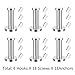 EBOOT 6 Pieces Stainless Steel Wall Mount Robe Hooks Coat Hook Towel Wall Hook (2 Inch, Silver)