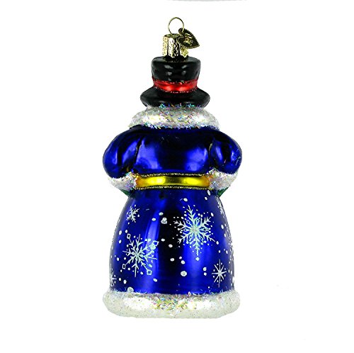 Old World Christmas Glistening Victorian Snowman Glass Ornament