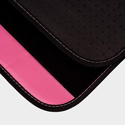 CAR PASS Rainbow Waterproof Universal Fit Car Floor Mats, Fit for SUV,Vans,sedans, Trucks,Set of 4(Black with Rose Red) - Thumbnail 3