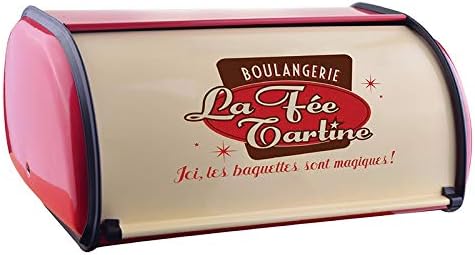 Liveday Metal Bread Box Bin Kitchen Storage Containers Home Kitchen with Roll Top Lid Keep Bread Staying Fresh Longer