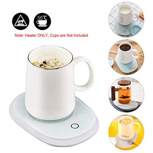 Coffee Mug Warmer For Desk, Automatic Thermostatic Cup Beverage Warmer for Office/Home Use (Up to 131℉/ 55℃) Safely Electric Candle Warmer Hot Coffee Plate Accessories for Tea Cocoa Milk
