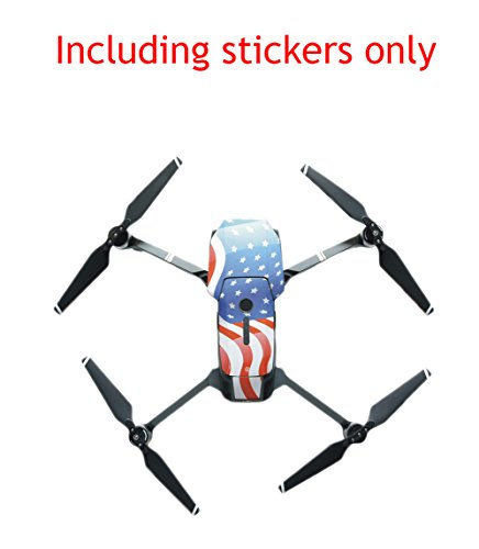 TSAAGAN Sticker Skin for DJI Mavic Pro Waterproof PVC Decorative Sticker Decal Skin Wrap Cover Kit Drone Body-USA Flag