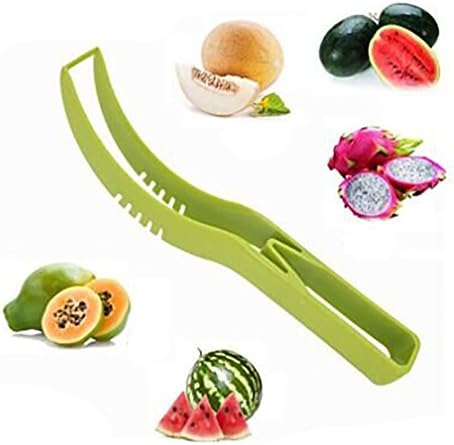 Polo honey Candy color watermelon cut large fruit cantaloupe divider fruit knife multi - functional watermelon digging flesh device (Green)