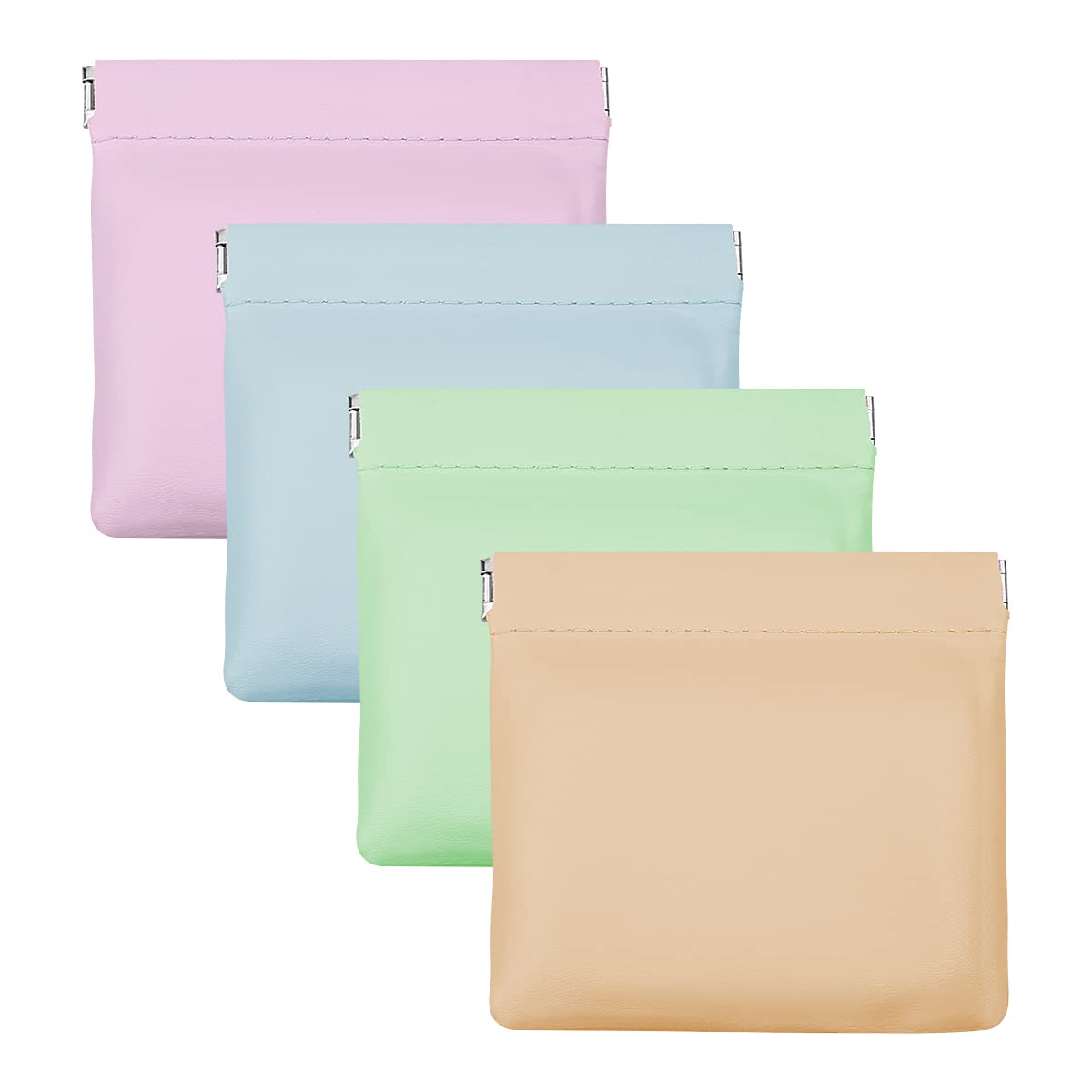 4Pcs Pocket Cosmetic Bag Jagowa Waterproof Portable Makeup Bag No Zipper Mini Travel Storage Bags for Cosmetics Jewelry Earphones