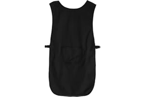 TOVINANNA Black Hairdresser Apron Sleeveless Barber Vest with Pockets Unisex Salon Workwear for Hair Cutting