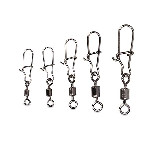 Zite Fishing Sicherheits-Wirbel-Set Angeln 150 STK - Karabiner Angelwirbel-Sortiment 5 GröÃen Box + Schnur-Stopper – Bild 5