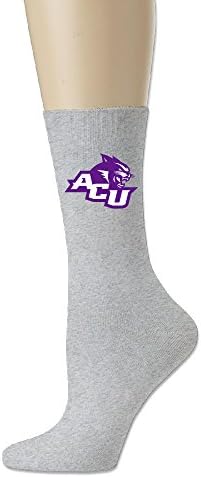 Abilene Christian University Wildcats Logo Cotton Socks Ash