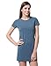 REGNA X Basic women's boat neck short sleeve tunic dress top
