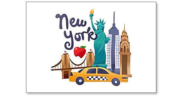 Imán para nevera con ilustración de la cultura de Nueva York ...