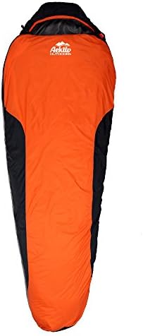 Aektiv Outdoors Lightweight 35 Degree Mummy Sleeping Bag, Orange, 82 X 29-Inch
