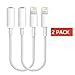 Headphone Jack Adapter[2 Pack], BYXN Lighting 8 Pin Connector to 3.5mm adapter for iPhone 7/7 Plus, iPhone 8/8 Plus,iPhone X, iPod Touch, iPad, and more -White