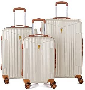 Murano – Juego de 3 maletas, 2 tamaños y 1 cabina – equipaje rígido ABS –  Marfil – Gama IOA : Amazon.es: Equipaje