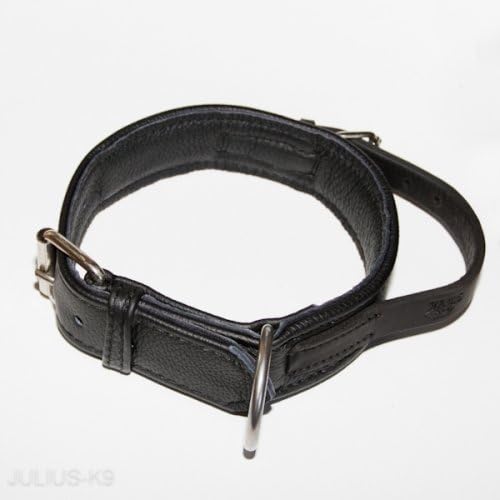 40082-80"ÖKO-Collar Ecological Julius K9 Dog Leather Collar with closable Handle - Width: 40mm - Length: 80 cm - Neck Measurement: 63-73cm