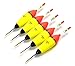 QualyQualy 5Pcs Lighted Fishing Bobbers EVA Foam Fishing Floats and Bobbers + 10Pcs Fishing Glow Sticks, Night Fishing Light Up Bobbers 20g