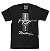 Tee Luv Ford Mustang T-Shirt - Ford Mustang Insignia Shirt (Grayscale) (Medium)