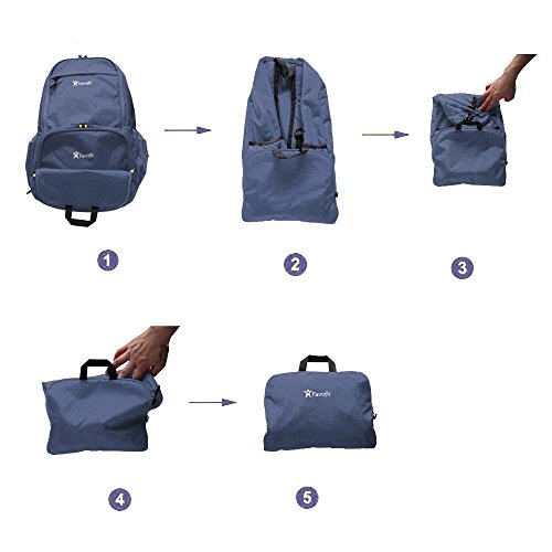 Favofit 35L Packable Lightweight Daypack - Backpack for Camping Hiking Cycling Travel and Daily Usage (Dark Denim) - Thumbnail 4