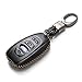 Vitodeco Leather Smart Key Fob Case Cover Compatible with Subaru Forester, Impreza, Outback, WRX, BRZ, XV Crosstrek, Ascent, Solterra 2014 - 2025 (4-Button, Black)
