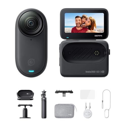 Insta360 GO 3S Komplett-Bundle - Tragbare 4K Mini-Kamera, Freihand-POVs, Überall anbringbar, Stabilisierung, 140 min Akku, 10 m wasserdicht, KI-Bearbe