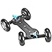 NEEWER® Tabletop Mobile Rolling Slider Dolly Car Skater Video Track Rail for Speedlite DSLR Camera Camcorder Rig (Black)