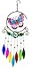 Bejeweled Display Unique Beautiful Butterfly w/Stained Glass Wind Chimes