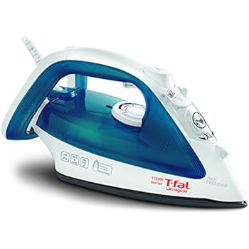 T-fal Steam, Ceramic Flat Iron, Scratch Resistant, Anti-Drip and Auto-Off System, 1700 Watt, Blue