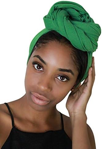 Rayna Josephine Solid Color Head Wrap -Stretch Long Hair Scarf Turban Tie